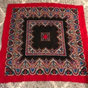 Huge Russian Pavlovo Posad Traditional Shawl 100% Wool Scarf Hermès Style Shawl